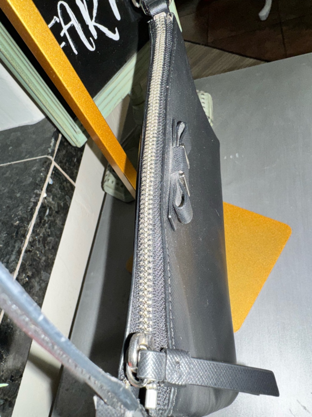 COACH Darcy Bow East West Swing pack 2014 Soft Black Leather Silver F51858 - EUC - Picture 5 of 16